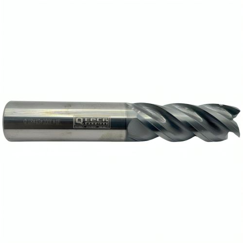 Q-TECH 18MM SOLID CARBIDE 4 FLUTE VARIABLE HELIX ENDMILL.