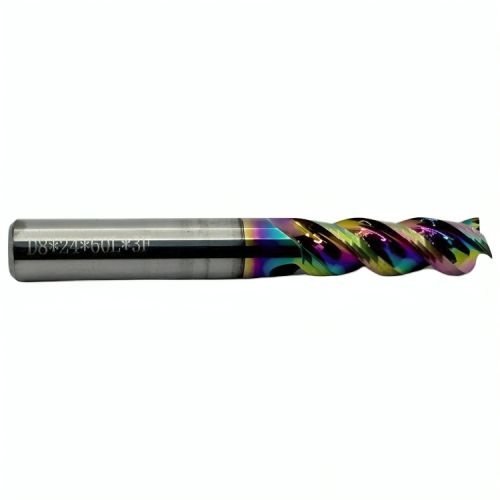 Q-TECH 8MM SOLID CARBIDE 3 FLUTE DLC COATED ENDMILL.
