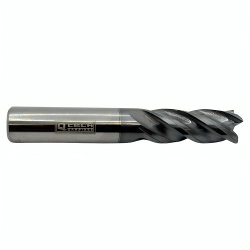 Q-TECH 12MM SOLID CARBIDE 4 FLUTE VARIABLE HELIX ENDMILL.