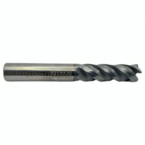 Q-TECH 14MM SOLID CARBIDE 4 FLUTE VARIABLE HELIX ENDMILL.